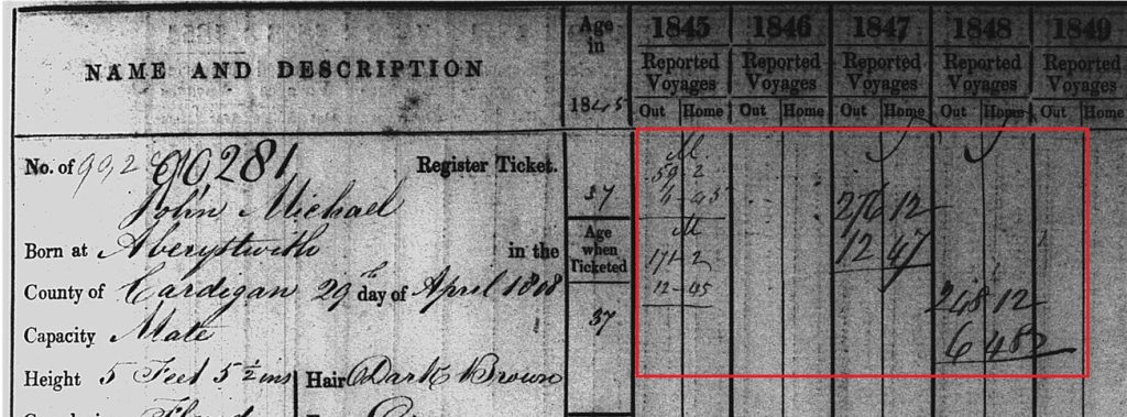 register fo seamen's tickets (1845 1854) the national archives uk series bt113 crop